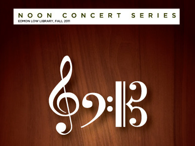 Noon Concert 2011 design music texture typography wood work