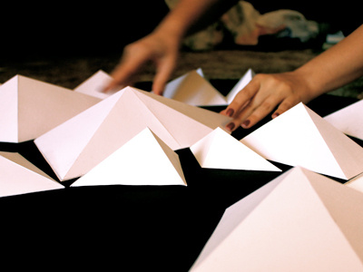 Paper model 3d construct design paper papercraft pyramid