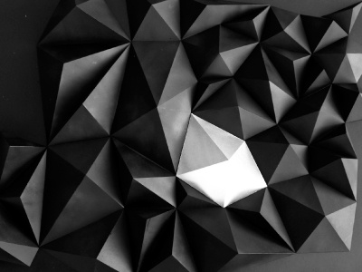 Painted Paper Model 3d black and white construct design paint paper papercraft pyramid silver