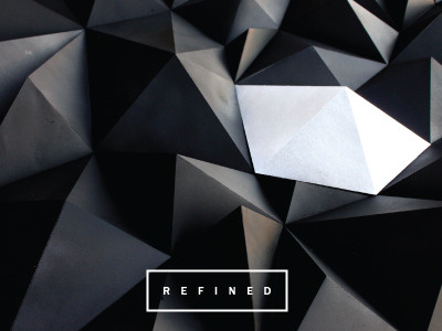 Refined black and white design diamond ongoing paint papercraft refine rock typography