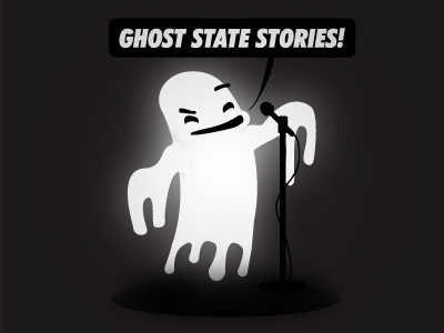 Ghost State Stories design ghost halloween haunted library oklahoma state university work