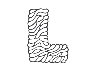 L color illustrated l letter logo type typography
