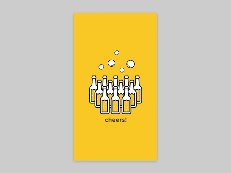 Cheers Calendar flat ios principle debut ui motion calendar beer gif animation