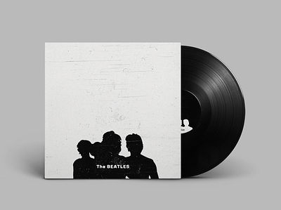The White Album Re-design album art album cover album cover design design illustration typography vinyl record