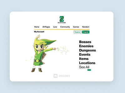 Zelda Guide Wiki Site branding design logo typography ui ui ux ux web design website