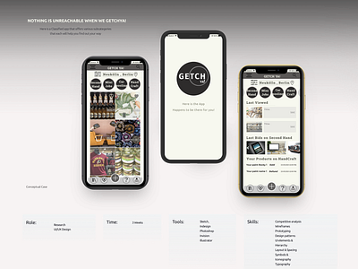 Getchya! A classified App that Gets You! app app ui casestudy flat logo typography ui ui design user interface design ux