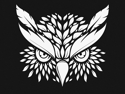 Owl head art badge bird brand branding design draw emblem graphic head logo minimal owl print sketch vector vintage