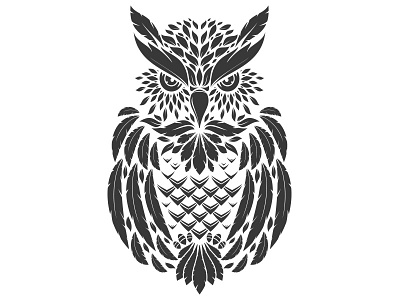 Owl animal art badge bird brand branding design draw emblem graphic logo minimal monochrome owl print sketch vector vintage