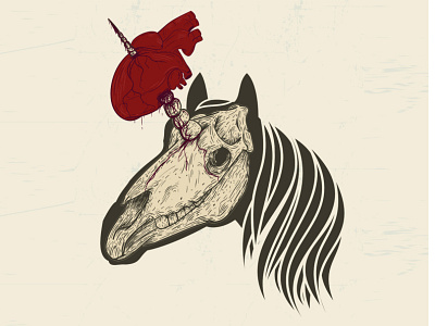Unicorn art brand branding design draw emblem graphic heart horse illustration illustrator print skull style t shirt tattoo unicorn vector vintage