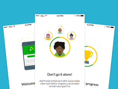 goals experiment app design illustration mobile ui ux vector