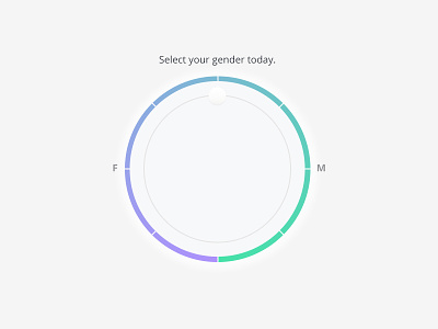 Gender Select pt.2 color dial feminine flat gender gradient masculine slider touch ui white