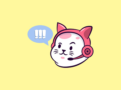 Kat Streamer cat design drawing graphic illustration logo sticker vector
