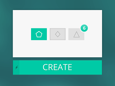 Create buttons hover navigation notification selected