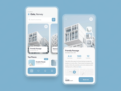 Coworking space finder App