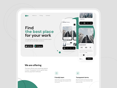 Landing Product Page for app app application concept creative design figma landing main promote ui ux