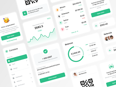 UI Elements Design - Light Theme clean component crypto dashboard design figma finance interface light theme minimal mobile ui ui element ui kit ux wallet