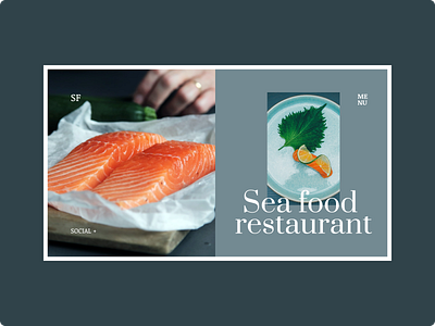 seafood design minimal ui web website