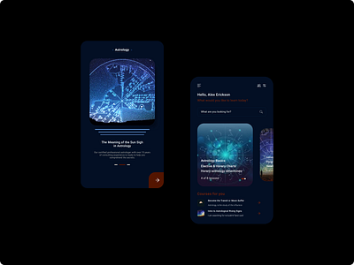 Astrology astrology black color courses design studying ui ux webdesign