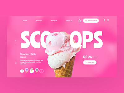 Ice cream webdesign