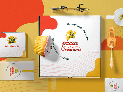 Pizza Creation Branding brand identity branding fastfood food illustraion package design pattern pizzalogo pizzeria restaurant type typogaphy