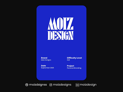 Moiz designs logo psd brand identity branding illustration logo logo inspiration logodesign personal brand personal project