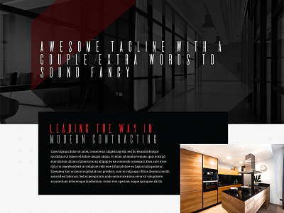 New Website Project architecture bold broken grid gray modern red sleek website