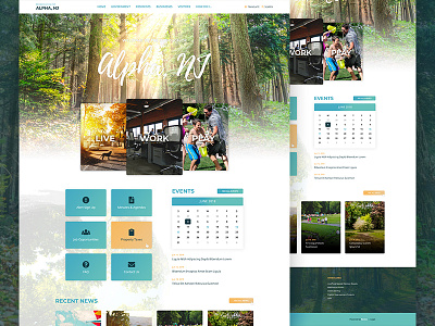 Alpha, NJ blue bright gradients orange ui ux web design website