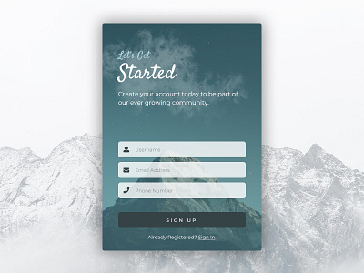 Daily UI: Sign Up