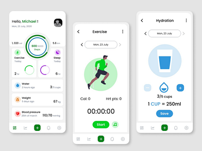 Fitness tracker app uidesigner uxdesigner uidesign