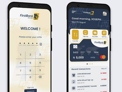 Firstbank Mobile App redesign uiux uidesigner banking finance