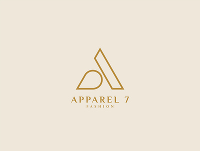 Fashion brand logo "Apparel 7" branding design illustration logo typography