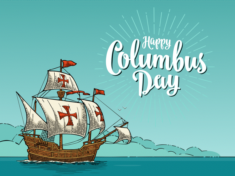 Happy Columbus Day 1492 america animation columbus day history