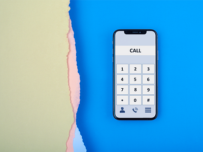 Dial Pad Mobile Phone design with PowerPoint