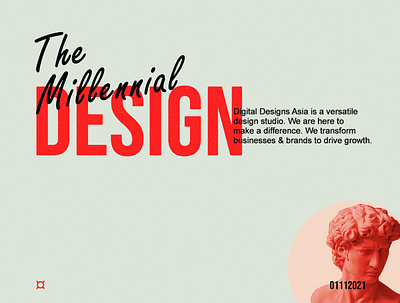 The Millennial Design black branding design graphic design icon illustration logo red typography ui ux vector