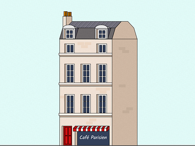 Parisian building architecture design graphic design illustration paris parisian building vector