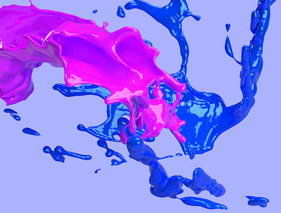 Splash of colours 3d blue design dimension graphic design pink