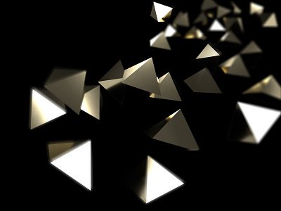 Abstract particles 3D 3d abstract design gold graphic design particles piramids