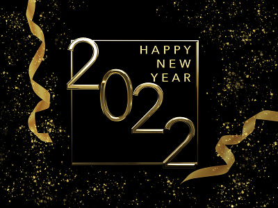 Happy New year 2022 2022 3d gold graphic design happynewyear new year