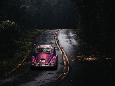 Car at an empty road beautiful car illustration sharma vahin