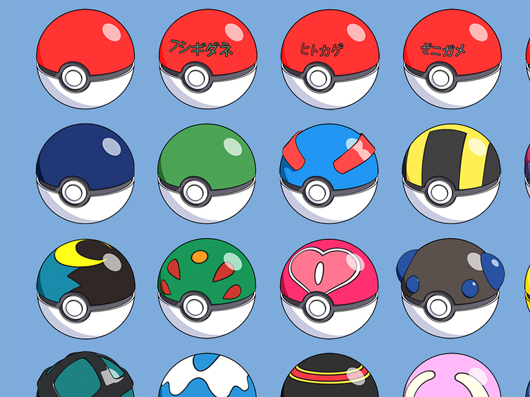 Pokeballs from pokemon by Vahin Sharma on Dribbble