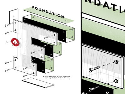 Build a F alphabet build construction letter lettering type