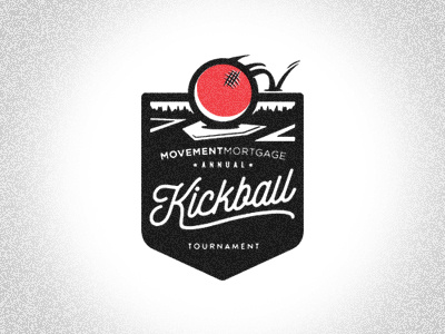 Kickball Badge badge kick kickball lettering logo summer tournament type