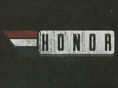 HONOR 2 military type typography vintage