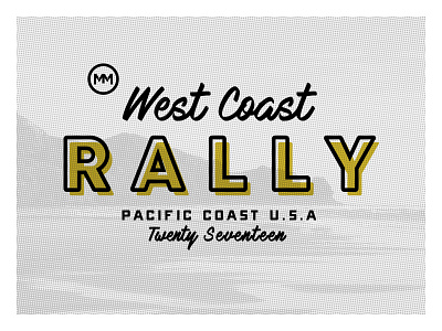 West Coast Rally halftone rally west coast