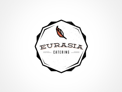 Catering company concept badge crest logo type