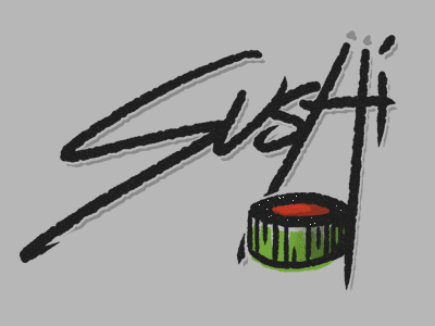 Holidays of June: day 018 branding chopsticks dustin addair food handwritten holidays of june japan logo sushi type typography