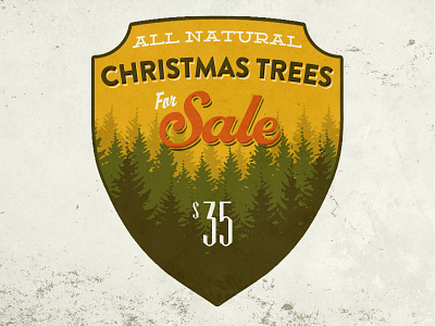 X-Mas Tree Sale Badge all natural badge christmas christmas tree grunge holidays natural retro sale tree vintage x mas