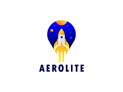 Rocketship logo Daily logo challenge,Day 01 abstract airline airlogo airportlocation flight logo fly logo planet rocket sky space space logo