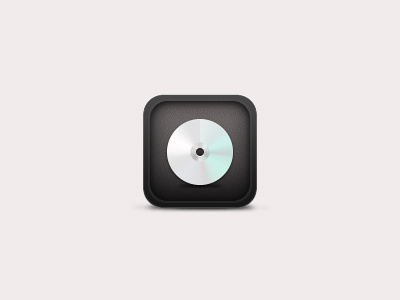 Release app black cd icon iphone shiny