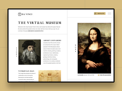 The Virtual Museum art branding clean design minimal ui ux webdesign